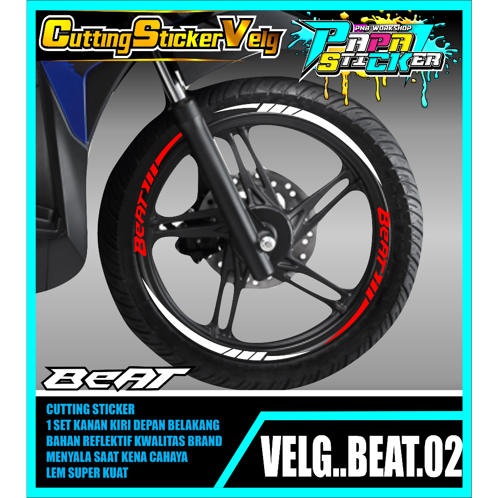 STIKER  VELG BEAT CUTTING STICKER VELG BEAT CUTTING VARIASI 02