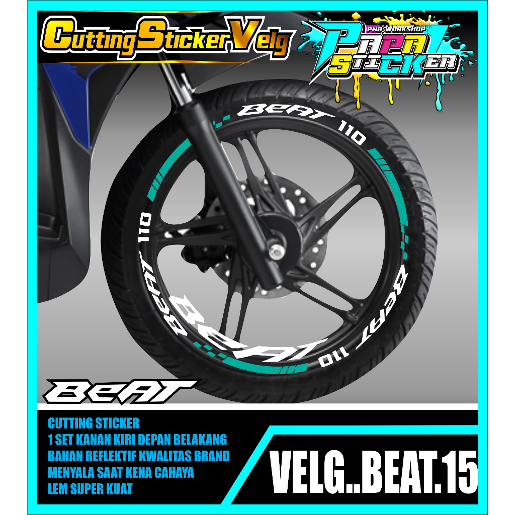 STIKER  VELG BEAT CUTTING STICKER VELG BEAT CUTTING VARIASI 15