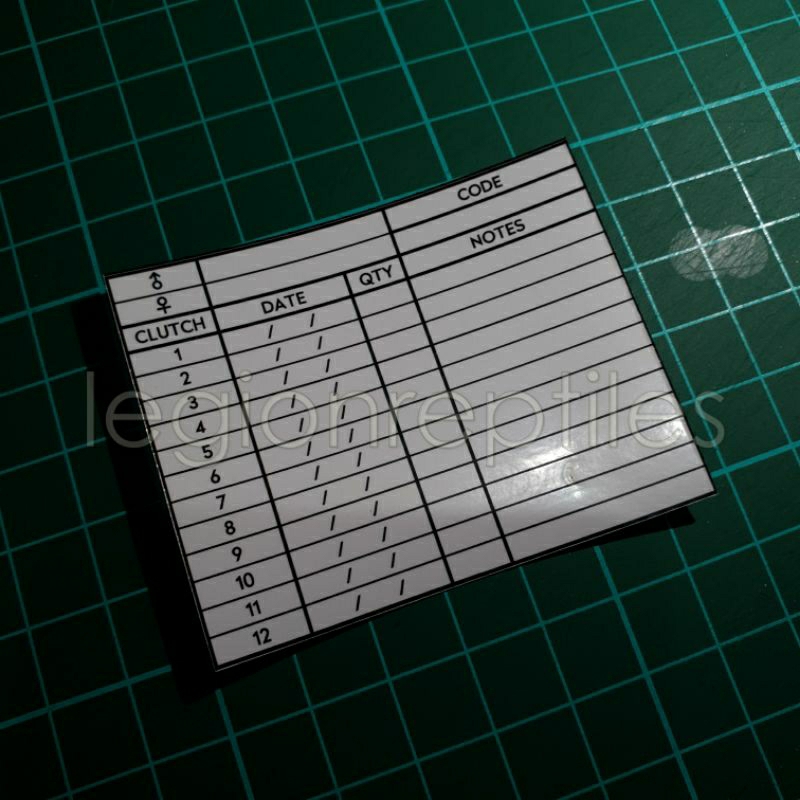 

STICKER DATA LABEL BREEDING REPORT LEOPARD GECKO