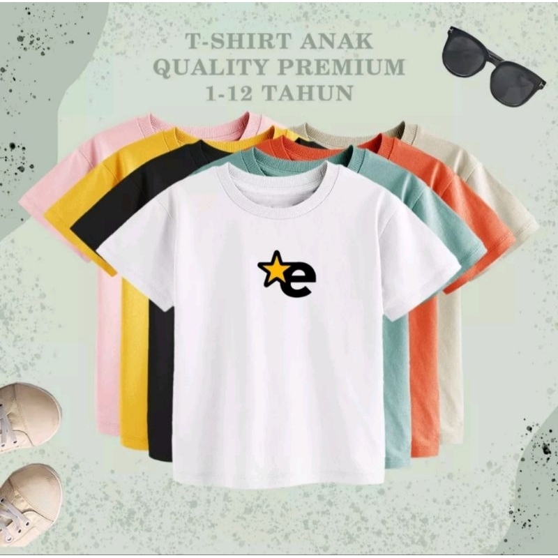 Kaos Anak Erigo Bintang Laki-Laki/Cewek Quality Premium Bahan Adem Murah