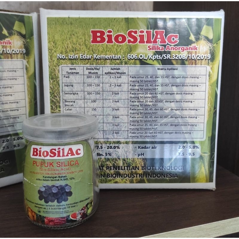 PUPUK BIOSILAC BIO SILICIC ACID SILIKA TABLET MENINGKATKAN PRODUKTIVITAS TANAMAN