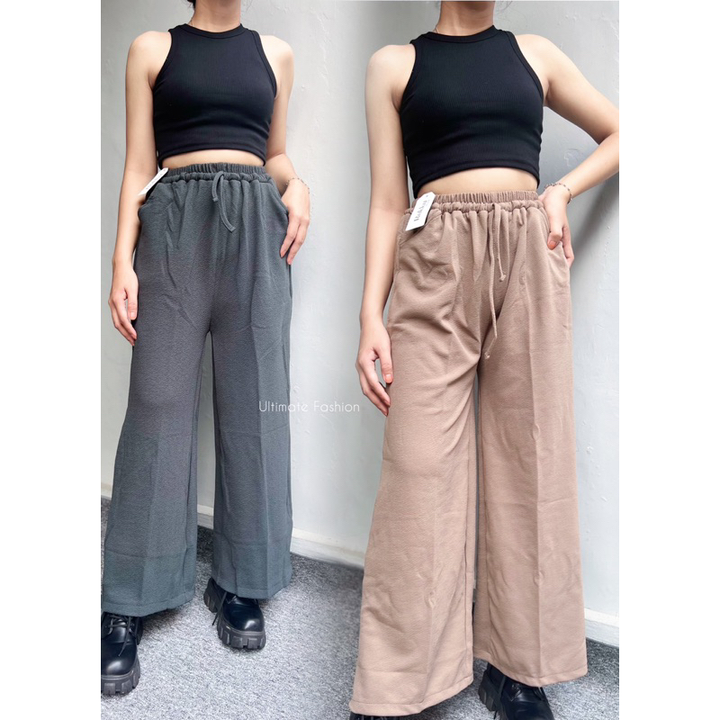 Kulot Waffle 893 Import - Celana Kulot - Celana Wanita - Trouser Pants