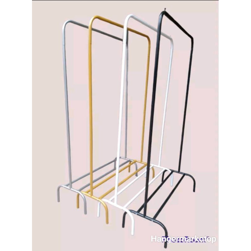 gawang baju model putih/100cm/jemuran baju putih minimalis display 100cm