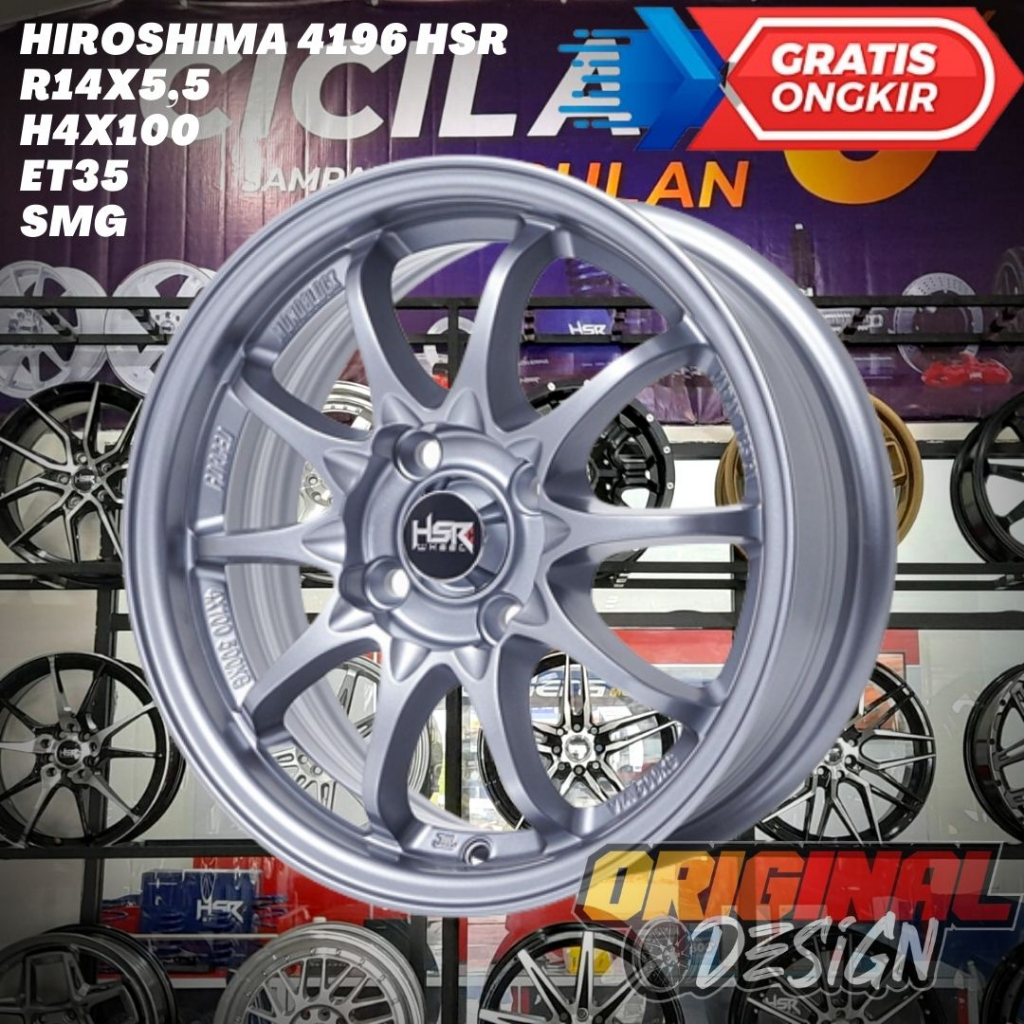 Velg Mobil Ring 14 Ce28 HSR Hiroshima R14 Brio , Agya , Air EV , Karimun