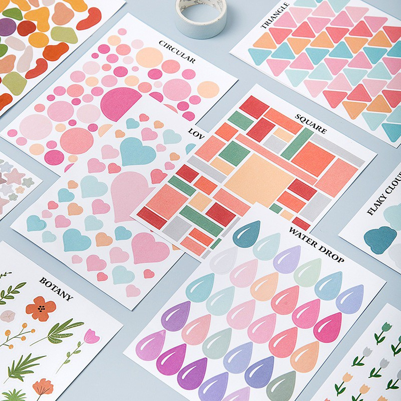 

[KICY] Stiker Deco COLORFUL SHAPE Stiker Lucu Imut Cute Aesthetic Dekorasi Notebook Scrapbook Journal DIY