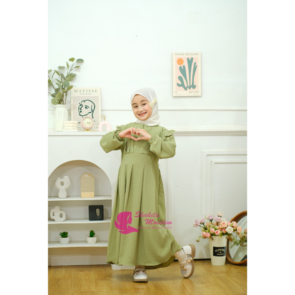 Gamis Anak Crinkle Terbaru BERLABEL dress anak kekinian crinkle premium model terbaru baju muslim anak viral 2023 gamis anak perempuan 3-10 tahun
