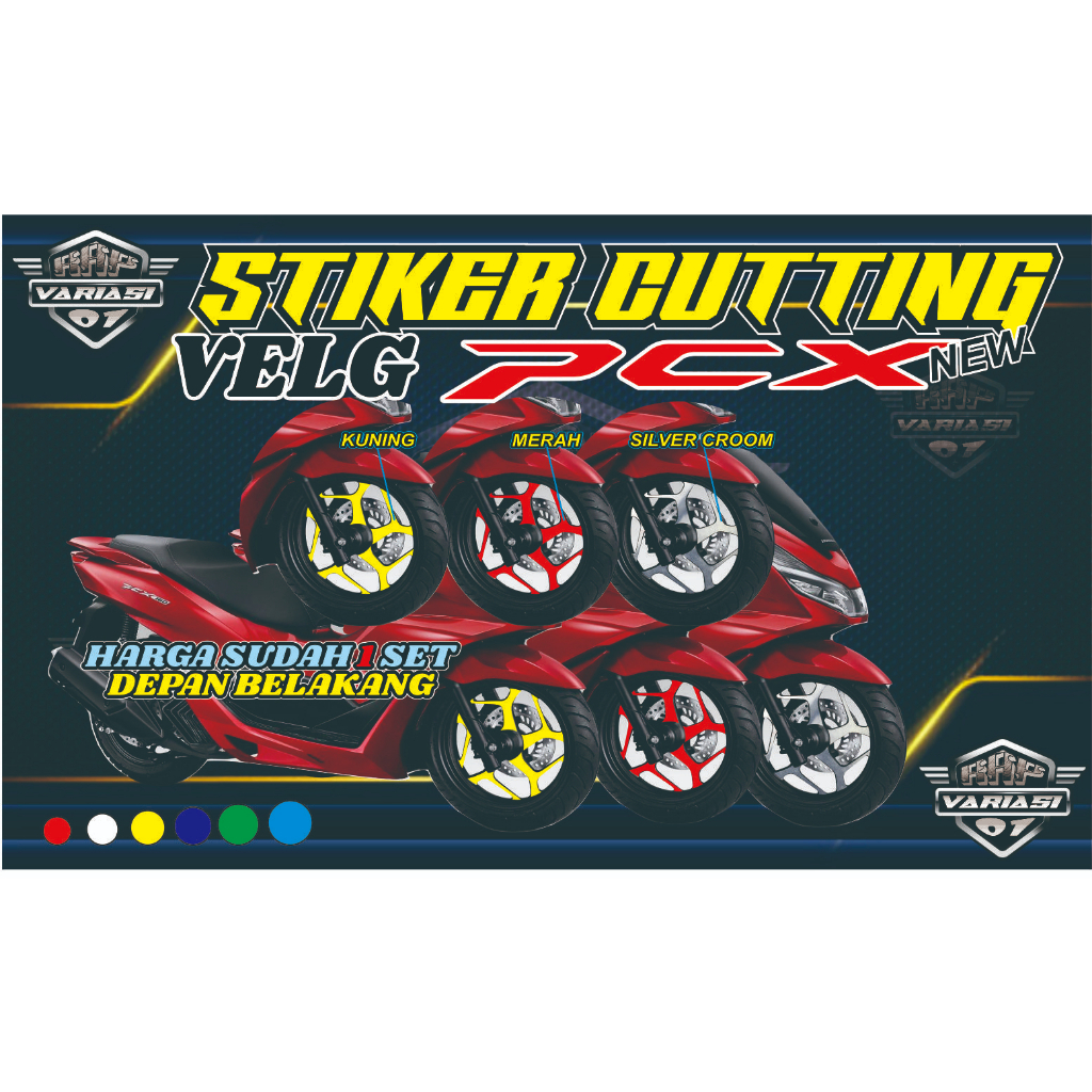 Stiker Viral, Stiker Velg PCX Ala'' X-MODE, stiker velg pcx new,stiker vleg ala X-MODE Pcx 160 terbaru