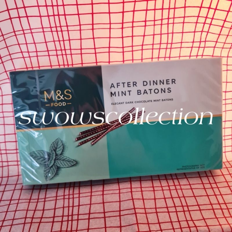 

M&S MARK MARKS & AND SPENCER AFTER DINNER MINT BATONS BATON DARK CHOCOLATE COKLAT COKELAT