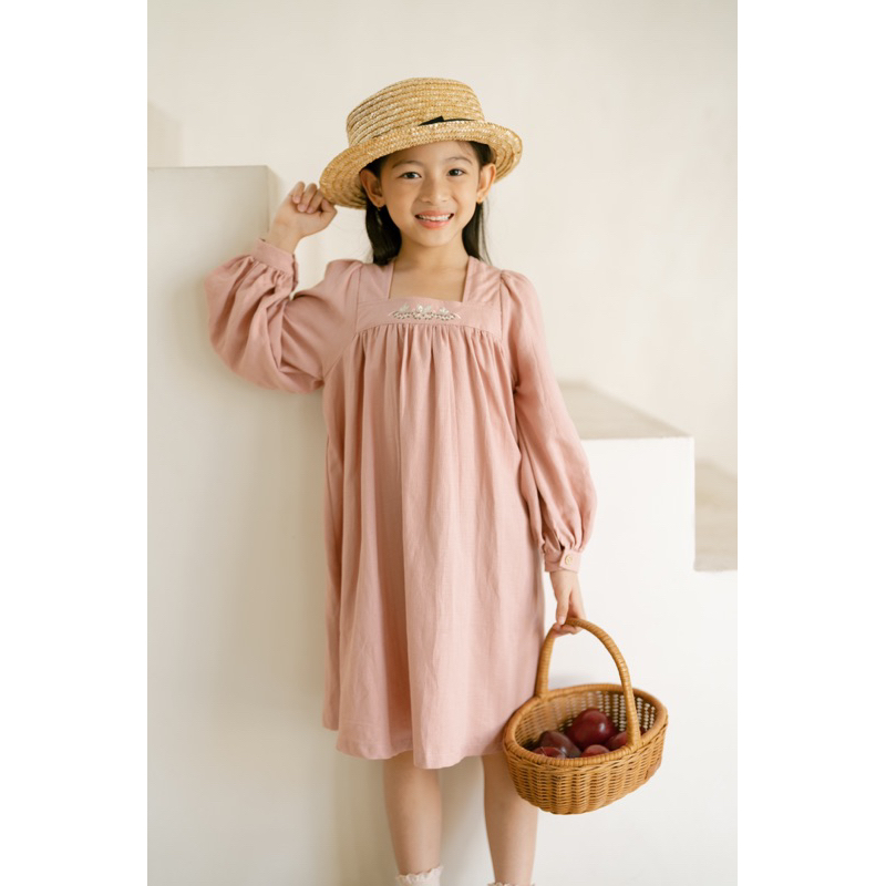 BOHOPANNA DOMINIQUE DRESS / RUFFLE DRESS LENGAN PANJANG ANAK PEREMPUAN