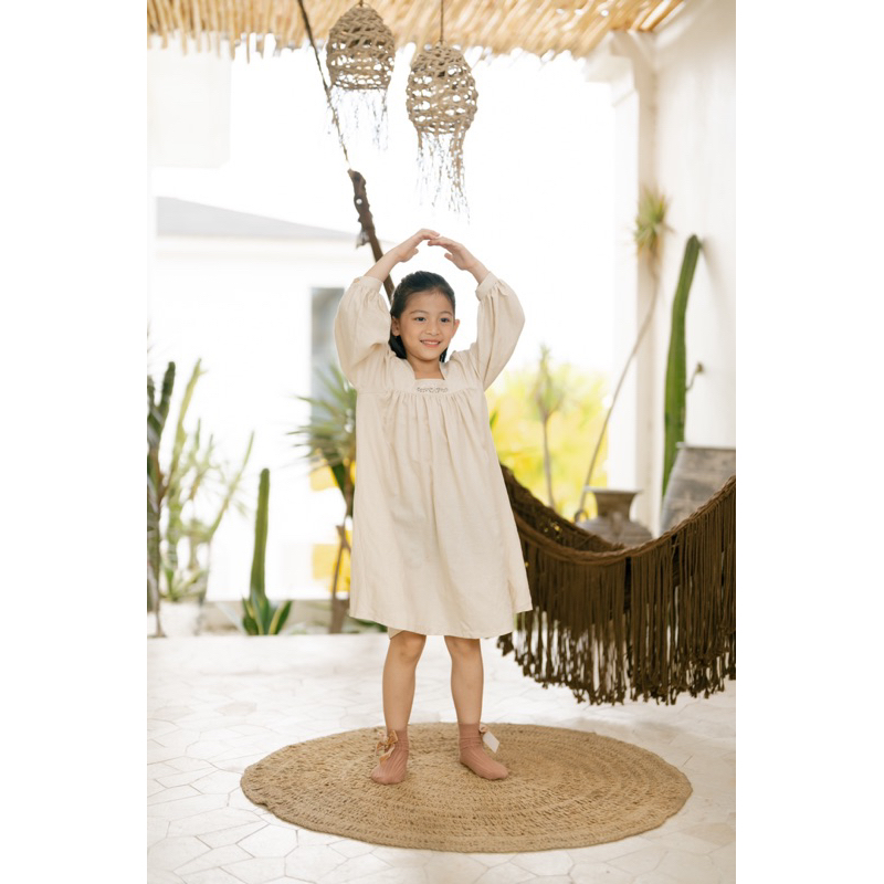 BOHOPANNA DOMINIQUE DRESS / RUFFLE DRESS LENGAN PANJANG ANAK PEREMPUAN