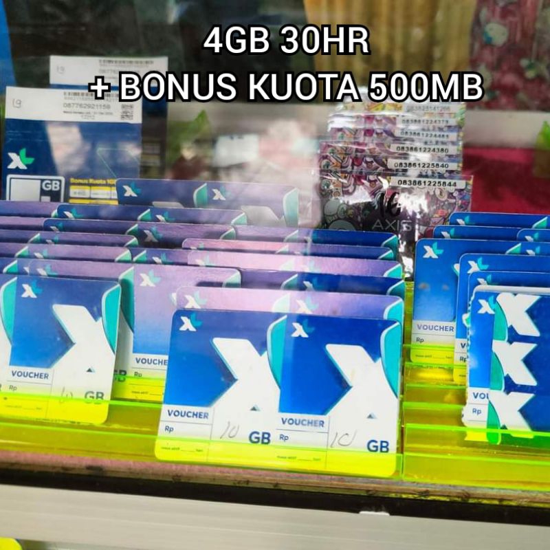 VOUCHER ISI ULANG PAKET DATA INTERNET XL 4 GB 30 HR