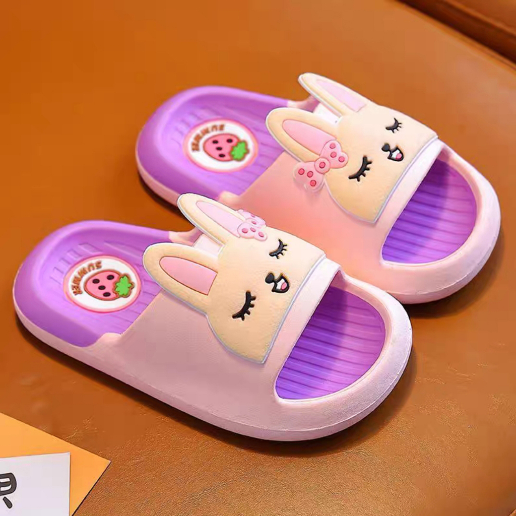 PROMO 12.12 PUNCAK Okaybaby B289 Sandal Slop rabbit Import Anak Perempuan Lucu Fashion Model Kekinian Sendal Casual