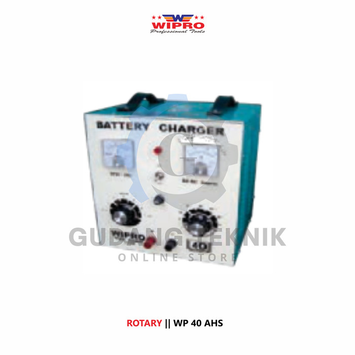 Battery Charger Rotary 40A WP 40AHR WIPRO / Cas Aki Accu Rotary Charger Aki Mobil Motor 40 Ampere 12-60 V WP-40AHR WIPRO