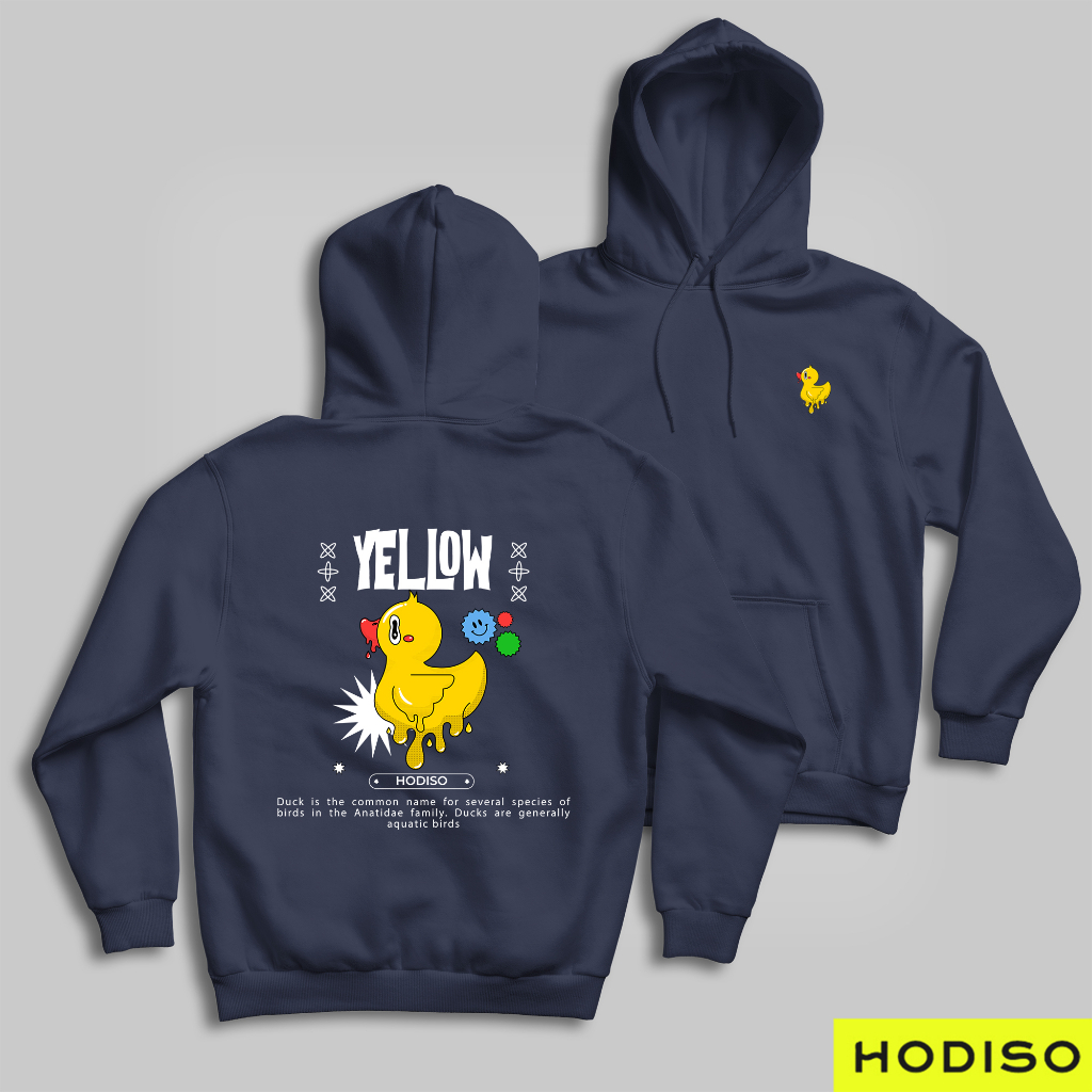 HODISO -  Yellow Duck Hoodie Jumper Pullover