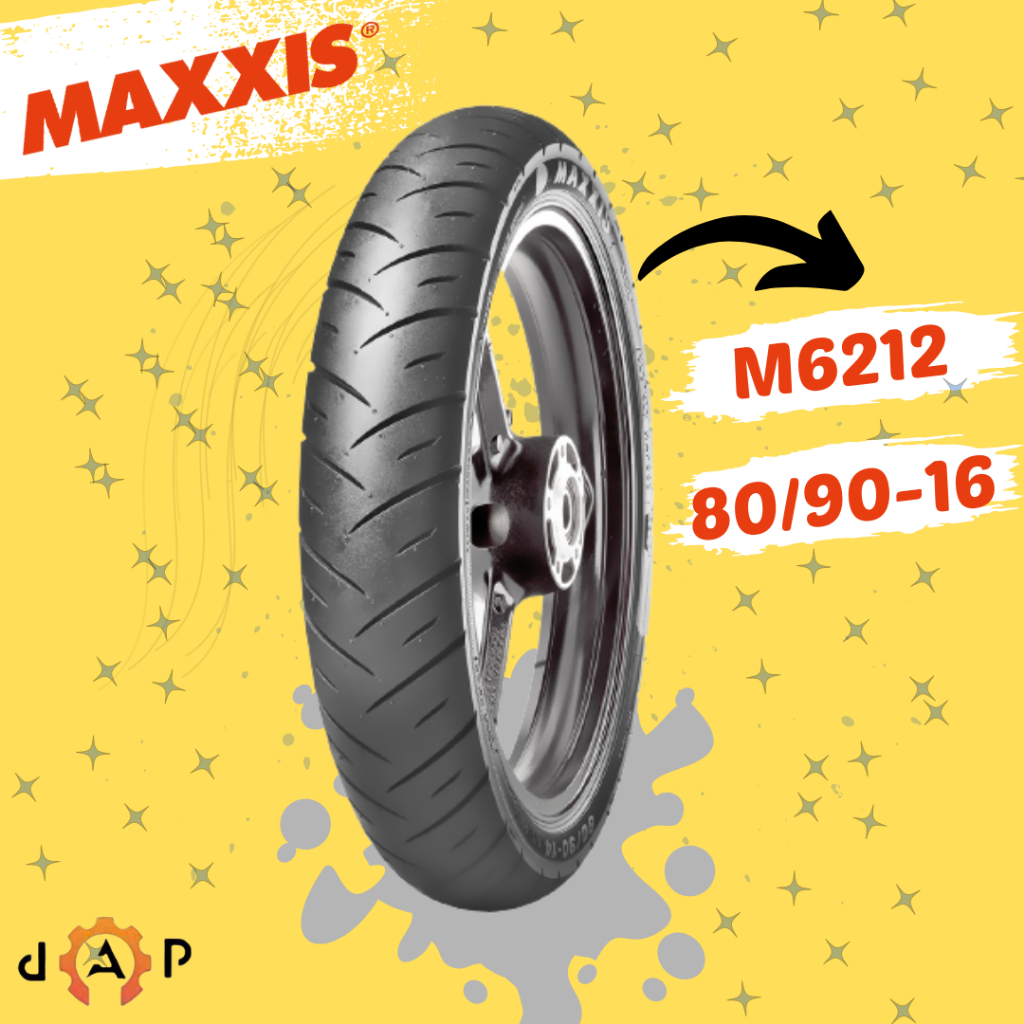 BAN MOTOR RING 16 MAXXIS M6212 80/90-16 TUBELESS NUVO, SKAYDRIVE