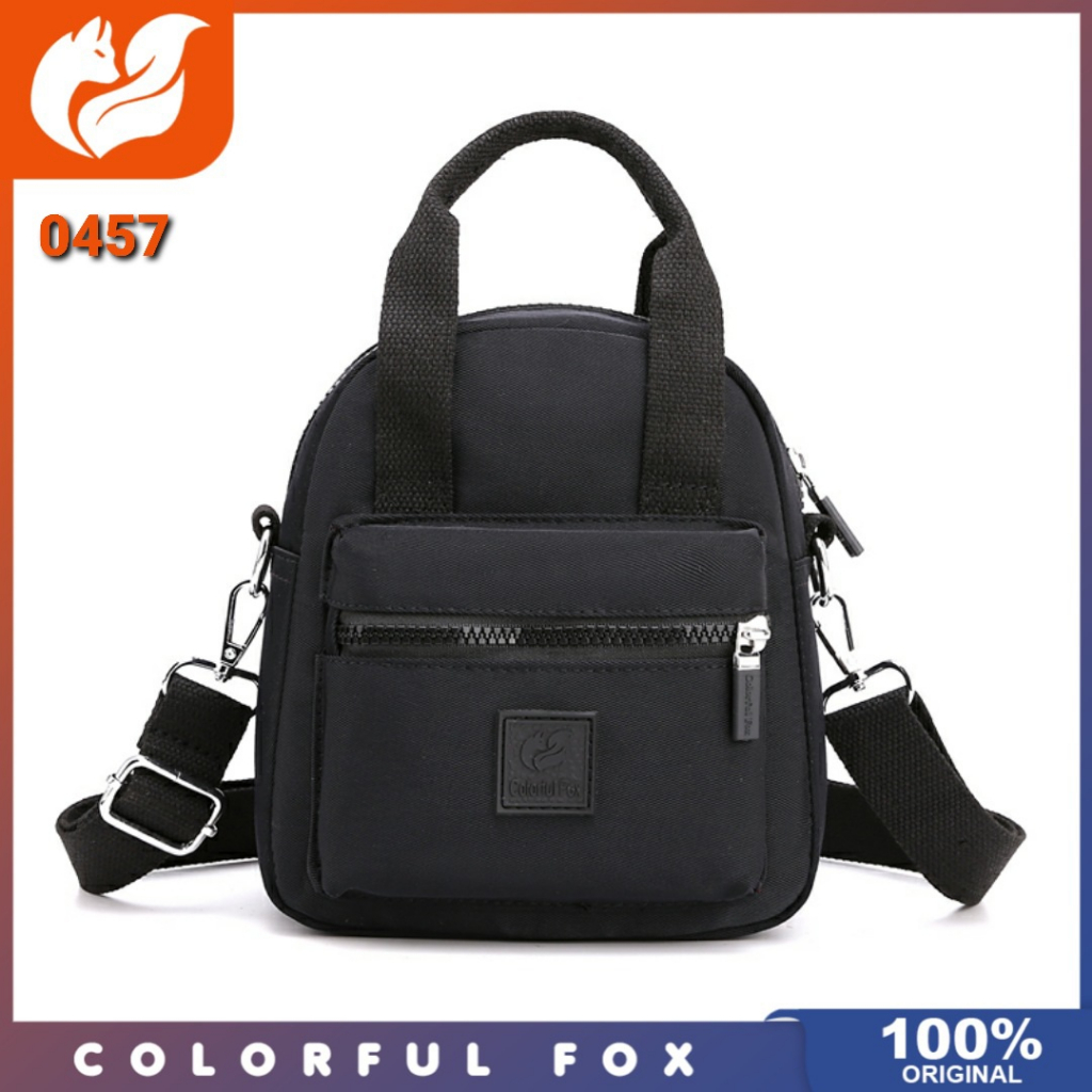 Colorful fox ori - Tas selempang wanita colorful fox 0457 nilon waterproof tas wanita original