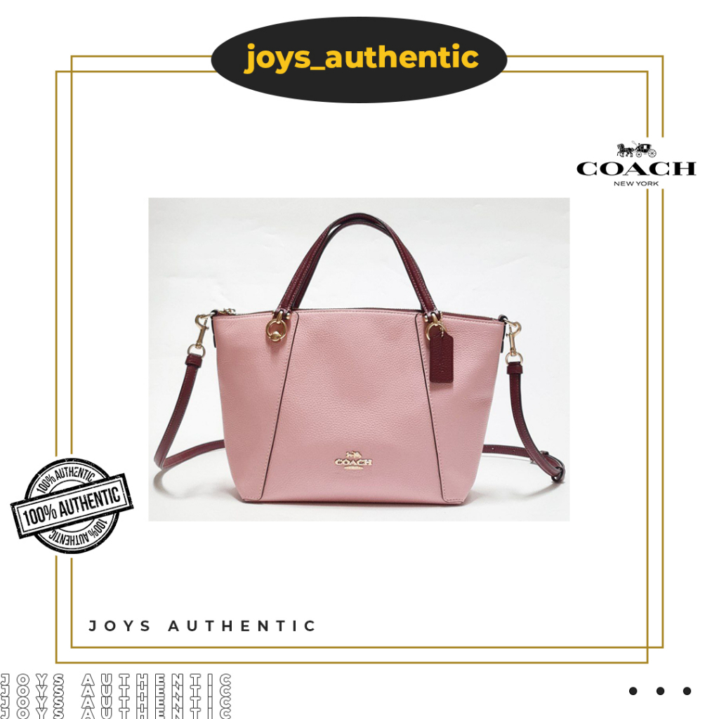 Tas Wanita Coach C6840 Kacey Satchel Powder Pink Wine Multi Woman Bag Authentic Original