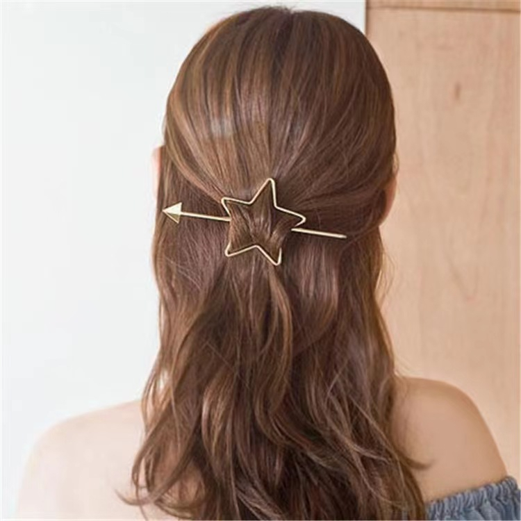 (Hello Girl)F06 Aksesoris Rambut Motif Hati Heart Shape Hair Clip Import