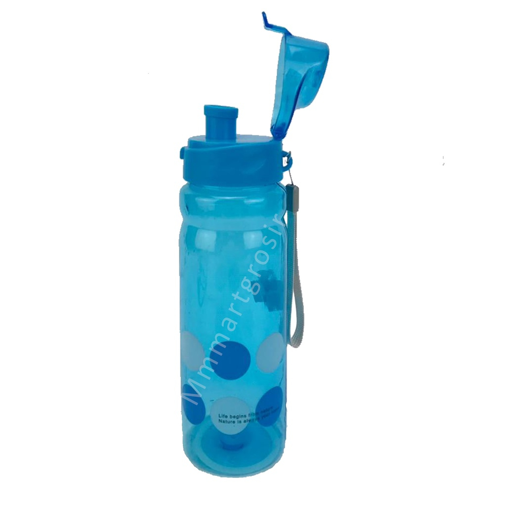 Botol Minum/ Botol minum plastik / Motif Bulat Warna Biru LY-1701 / 600 ml