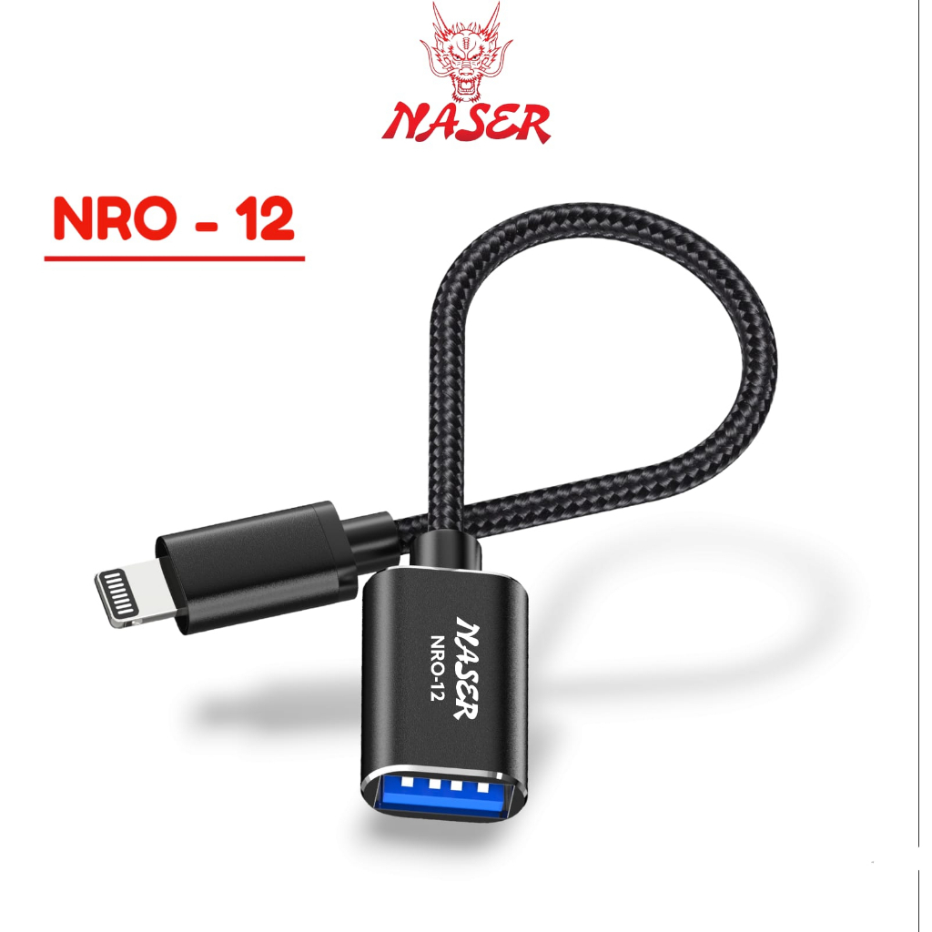 NASER KABEL OTG USB TO LIGHTNING NRO-12 / Otg Lightning to Usb Adapter Converter Usb 3.0 to Lightning