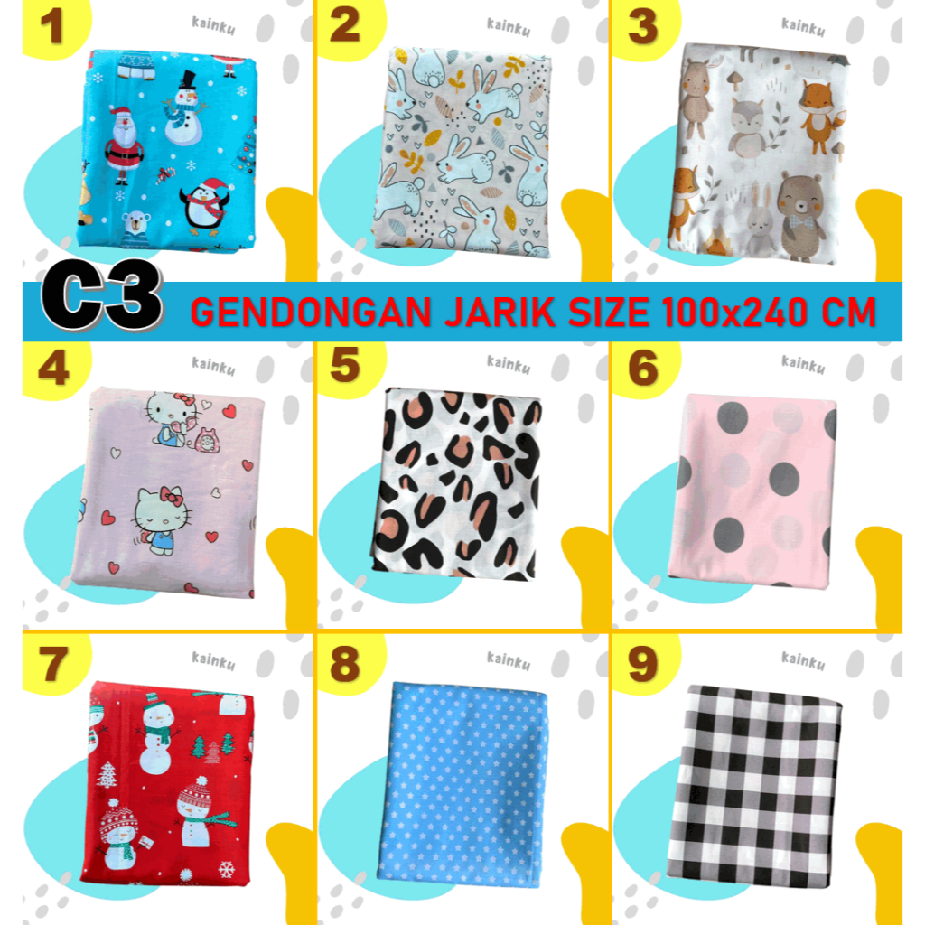 CUKIN KAIN JARIK GENDONGAN BAYI Kualitas No 1 Shopee Motif Anak Ukuran 100x240