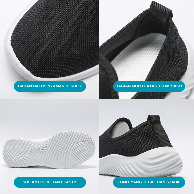 Toread Sepatu Slip On Pria Breathable Shoes Slip On Comfy Olahraga Jogging/Lari Santai MR220