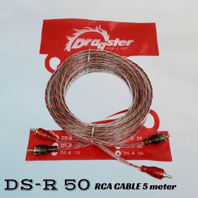 Kabel RCA 5 Meter Dragster 2-2 DS-R 50 Audio RCA 5m DSR50