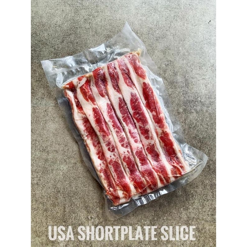 

Usa shortplate beef slice 100% halal thoyib / daging slice full shortplate asli tipis / gyudon brisket / shabu shabu / tepanyaki / sukiyaki