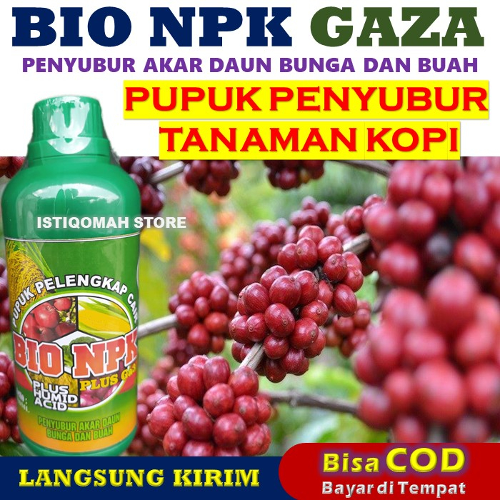 Pupuk Penyubur Tanaman Kopi BIO NPK GAZA 500ML Pupuk NPK Cair yang Bagus untuk Tanaman Kopi, Pupuk K