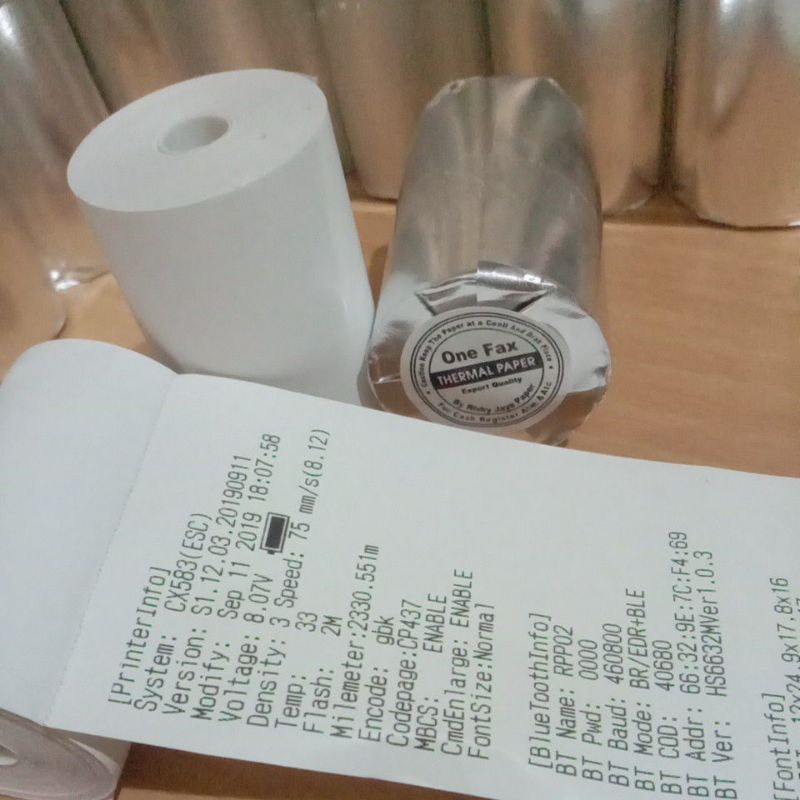 

Kertas Struk Thermal Roll Edc 58x40 Struk Kasir