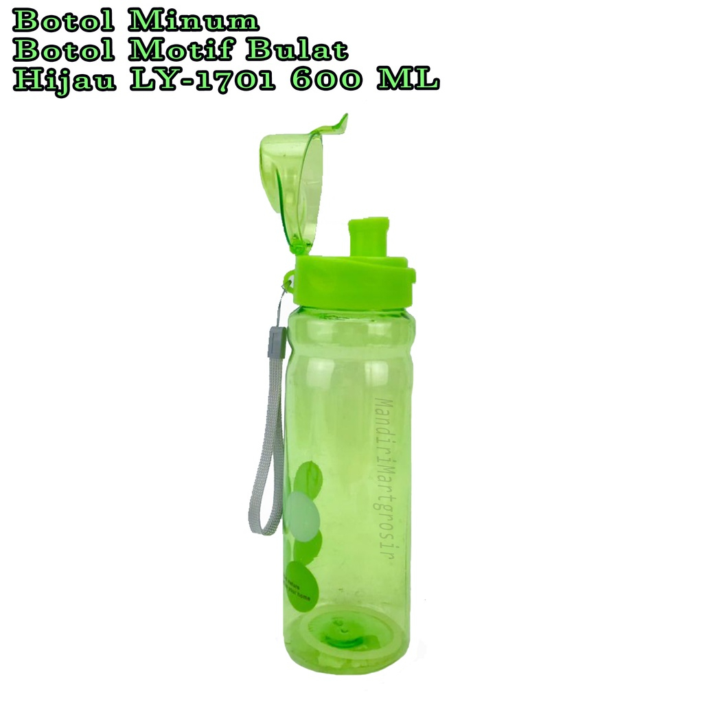 Botol Plastik* Botol Minum* Motif Alpokadot* 600ml* LY-1701