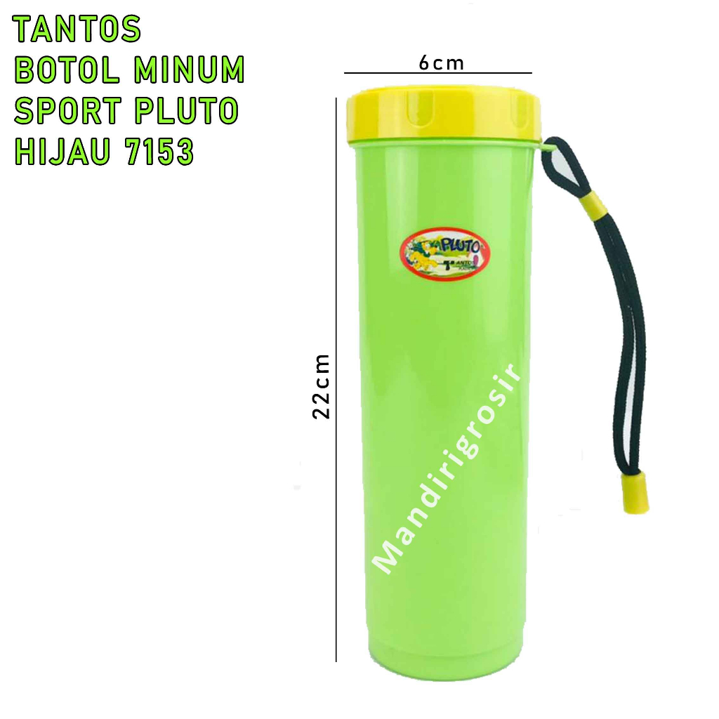 Botol minum sport Pluto* Pluto Tantos plastics* Botol plastik* Warna Hijau* 600ml