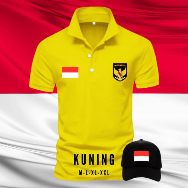 BONUS TOPI Kaos Polo Shirt Tshirt Baju Kerah Distro Pria Kemerdekaan Indonesia 78 Baju Kerah Hut RI 78 Baju 17 Agustus 2023 Kaos Kerah T Shirt Dirgahayu RI ke 78 Kaos Kemerdekaan Indonesia Anak Dewasa Lengan Panjang 78 Kaos HUT RI Ke 78 Anak Dewasa Jumbo