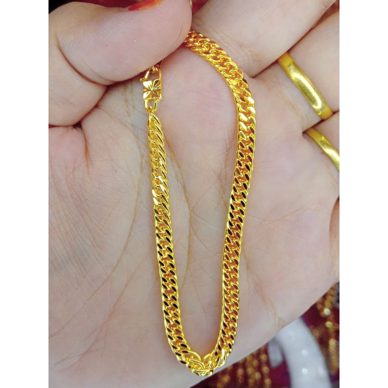 gelang sisik naga dewasa lapis emas 24k