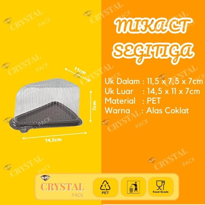 1 Dus Mika Cake Tray Segitiga Mika Kue Segitiga Mika Cake Mini
