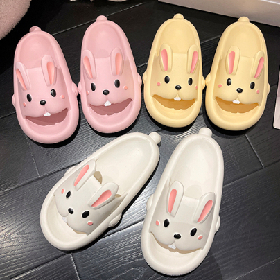 KOMIN-Sandal Kelinci Kartun Dewasa Sandal Rumah Wanita Eva Lembut Ringan Nyaman Sandal Pasangan Korea Selatan Dalam Kamar Mandi SIZE 30-41