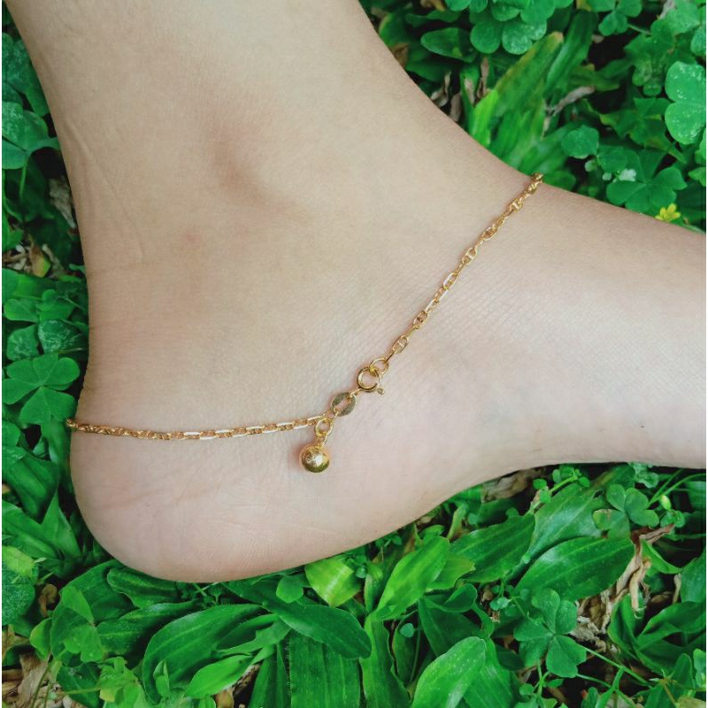 gelang kaki rantai carti*r+1bel/perak asli silver 925 lapis emas/perhiasan fashion wanita terbaru