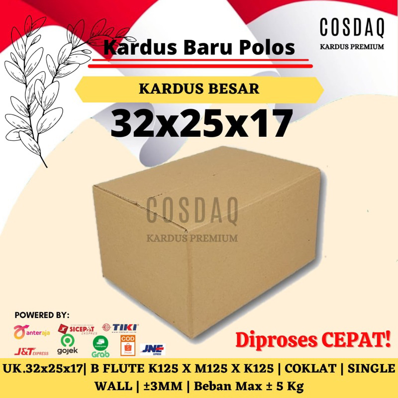 

kardus Packing Box baru ukuran 32x25x17 cm