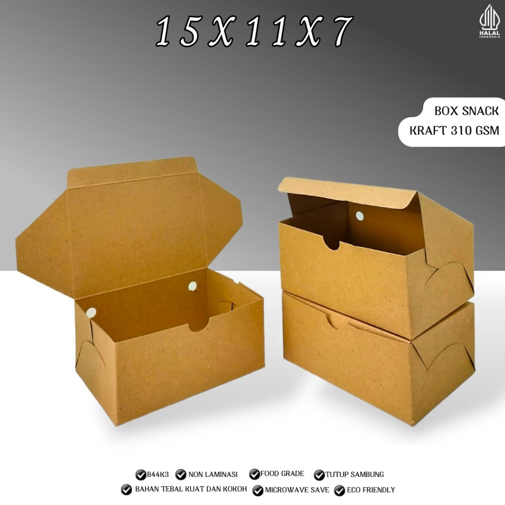 Box Snack 15X11X7 Tebal 310 Gsm (B44K3-15X11X7 Cm)