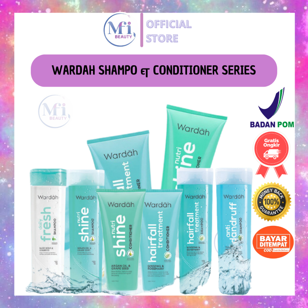 MFI - Wardah Hairfall Treatment Shampoo | Treatment Conditioner | Anti Dandruff Shampoo | Nutri Shine Shampo | BPOM | Full Stock