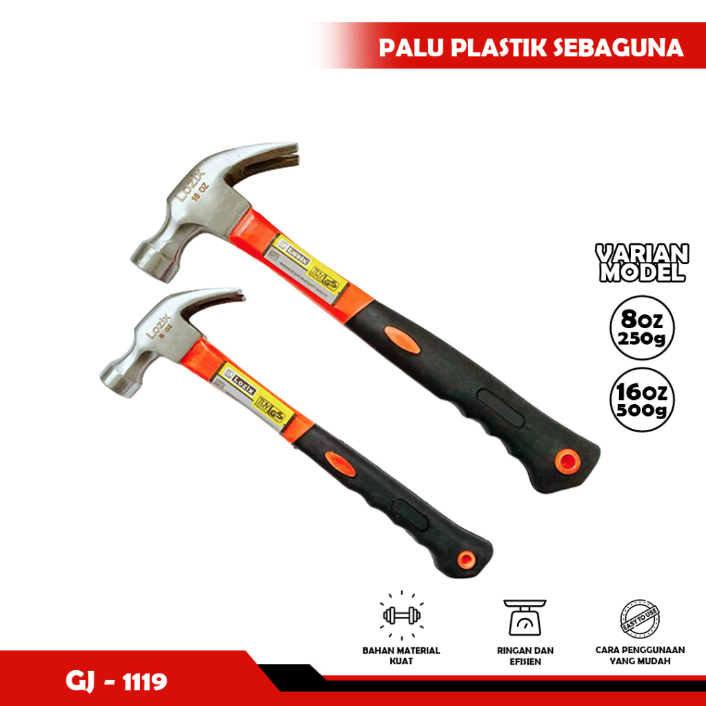 palu gagang plastik 8OZ DAN 16OZ-YOSINOGAWA