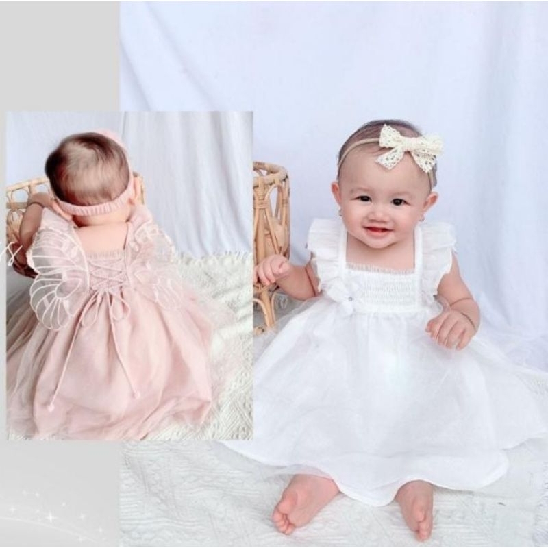 gaun bayi dress bayi import HANYA PUTIH
