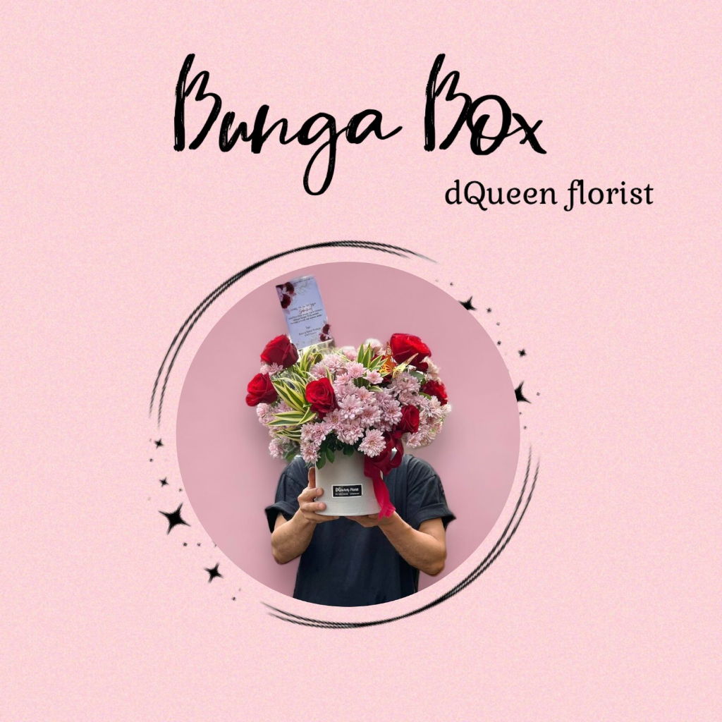 Dqueen Florist - Bunga Box mawar premium