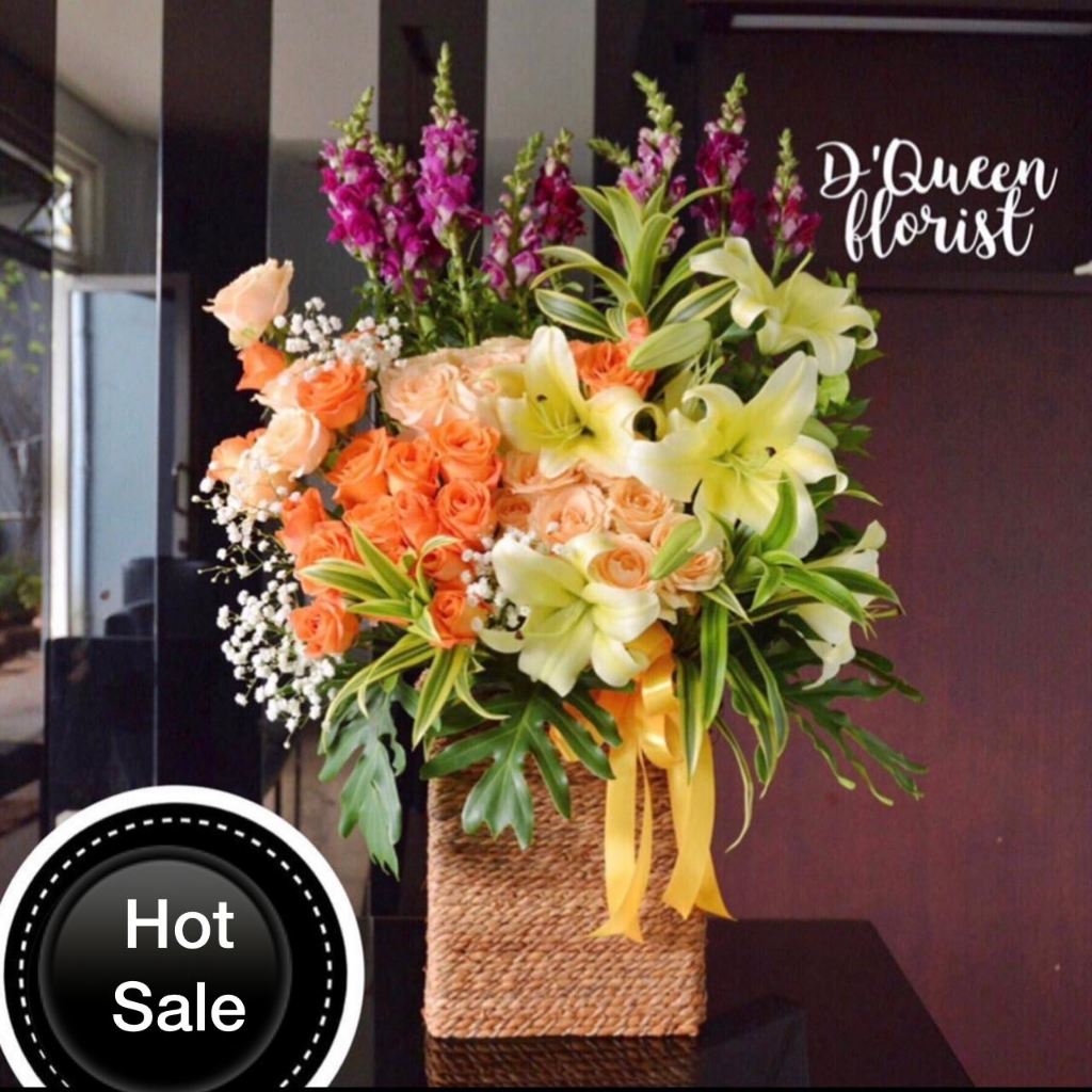 Dqueen Florist - Bunga Vas Gift Premium Fresh Flowers