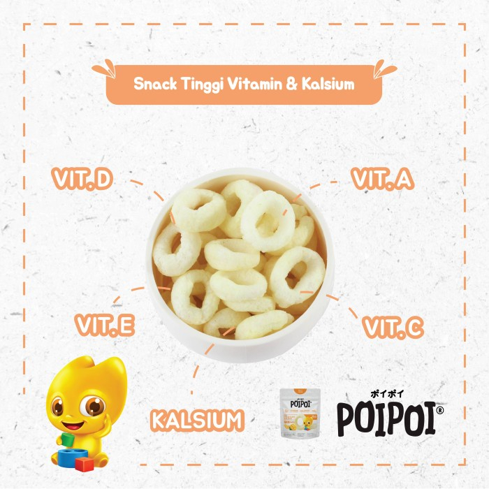 Poipoi Snack Baby Vegie - Milky - Mixed Fruit - Snack Jajanan Cemilan Bayi dan Anak