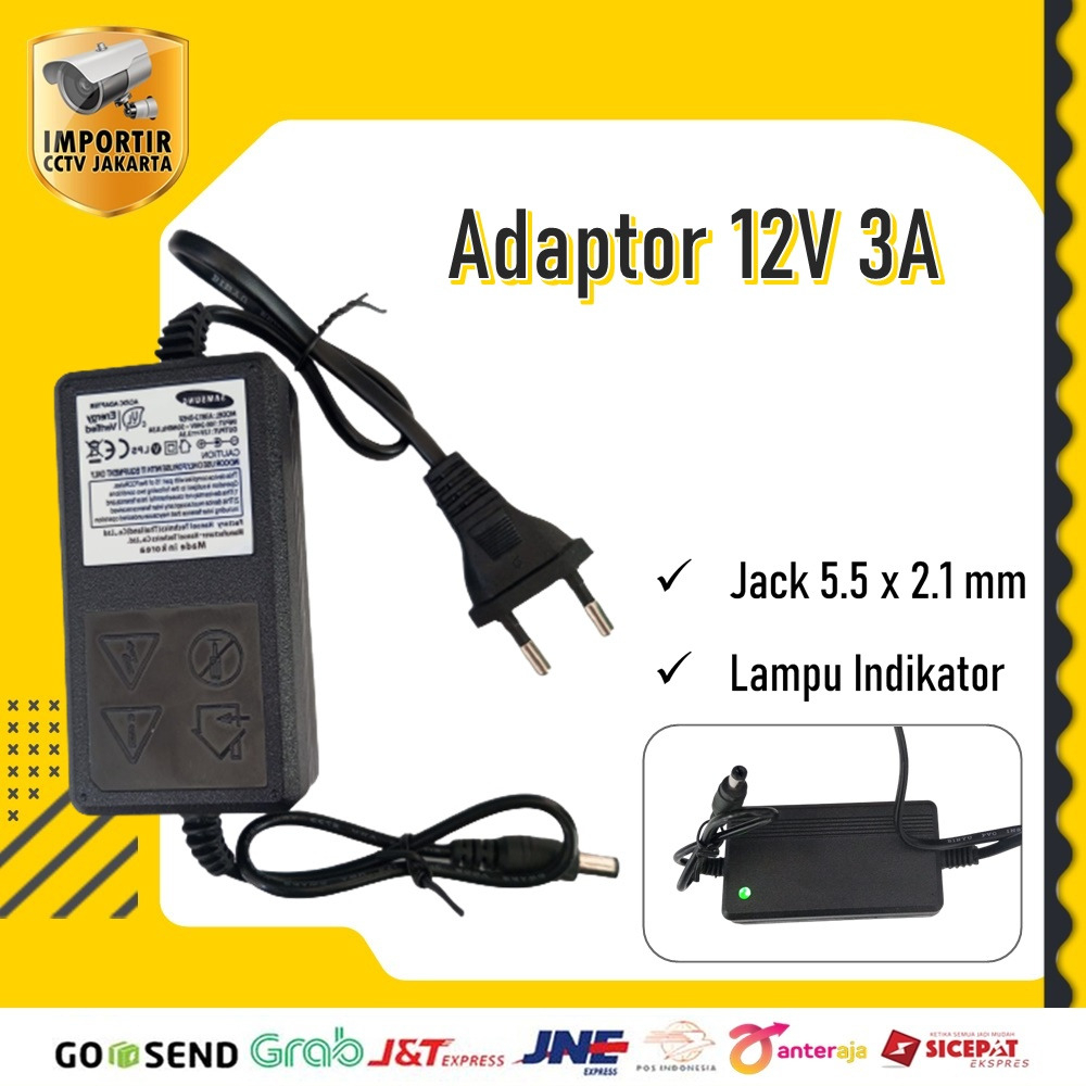 ADAPTOR 3A AMPERE 12 VOLT CCTV