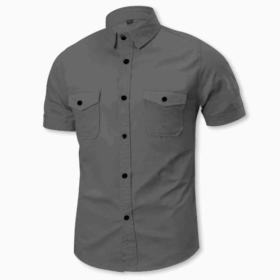 Kemeja premium dewasa lengan pendek putih Hem fashion Y5P9 motif distro Formal cod original terbaru 