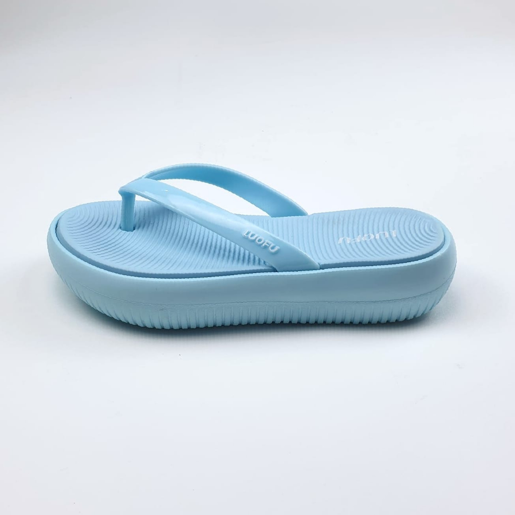 LUOFU ORIGINAL jelly sandal karet empuk murah cewek jepit sendal wanita murah import E7204E01WS