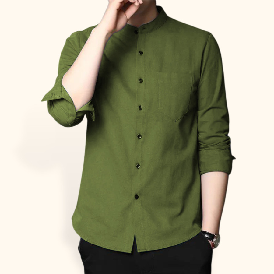 Kemeja terbaru 2023 murah pria polos hitam dewasa Y9K7 putih Formal slimfit Modern fashion premium l