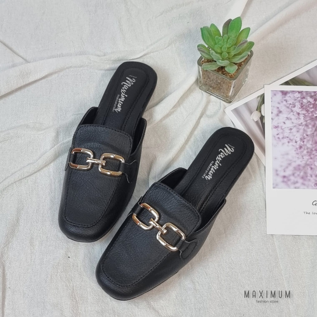 R9 MAXIMUM Loisa Sepatu Flatshoes Wanita Fellice Mules